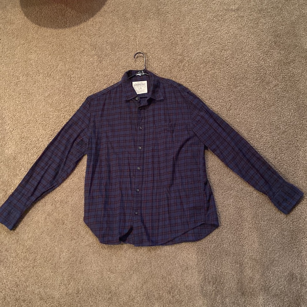 Aeropostale - Flannel Button Down Shirt - Large